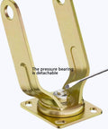 Heavy Duty Swivel Casters Kit With 10 Inch Rubber Tread Wheels, detailed view of directional caster mount and steel plate