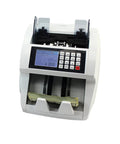 Heavy Duty Cash Counter Machine With Bright Lcd Screen And Multi Sensor Anti Falsification Tech For Mixed Bill Sorting showing front view with bills stacked.
