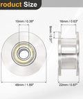 Tough As Nails H Groove Pulley Wheel Crafted From Premium 304 Stainless Steel For Effortless Spinning Action And Superior Corrosion Resistance In 10 By 48 By 6 Millimeters, showing dimensions.
