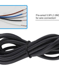 Invisible Retro Reflective Photoelectric Beam Sensor cable, 6 ft pre-wired, for garage doors and outdoor gates installation