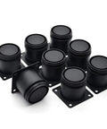 Premium Sleek Adjustable Furniture Legs Rock Solid Black Steel Cabinet Feet Pack Of Eight with sturdy design and 50 mm base height.