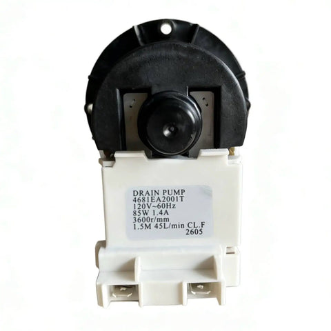 Front view of Washer Drain Pump Motor Replacement For LG And Kenmore Direct Fit Replaces AP5328388 4681EA2001T