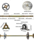 DIY 29 Inch Rear Axle Assembly Kit For Go Karts And Mini Bikes With Live Axle 740mm Wheel Hub Brake Assembly And Pillow Blocks