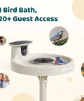 Smart Bird Bath With Dual Lens Camera Solar Powered Fountain Stand For Bird Watching Auto Capture Bird Videos And AI Identification A Cool Gift For Bird Lovers Who Love Real Time Feeds