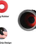 50 Pack Tire Valve Caps Plastic Valve Stem Caps With O Ring Seal Built For All Rides Close-up showing O-ring and grip design.