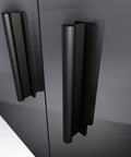Self Adhesive Edge Finger Pull Door Handle Set Two Pack For Glass Wood Metal And Plastic Surfaces, installed on cabinet.
