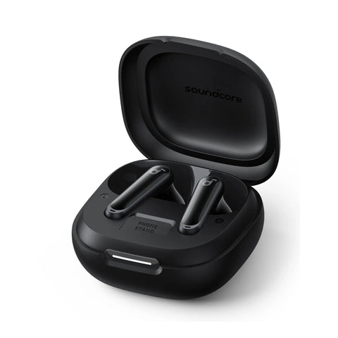Adaptive Noise Cancelling Wireless Earbuds With Hefty Bass Up To 60 Hour All Day Playtime in open two-in-one charging case