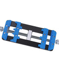 Pro Grade Circuit Board Repair Fixture Board Holder Clamp For Soldering And Tech Maintenance, blue and black PCB holder