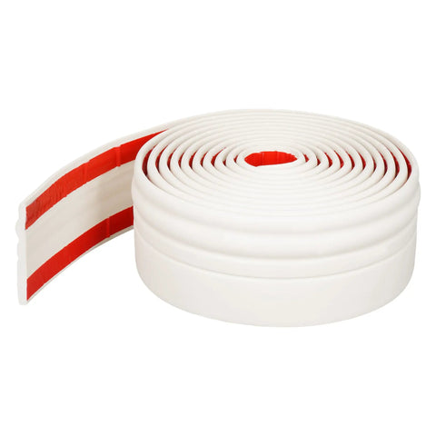 Creamy White Flexible Baseboard Molding Trim Peel And Stick Wall Trim Waterproof Edge Guard 4 Inch Wide NBR Foam Rolled View