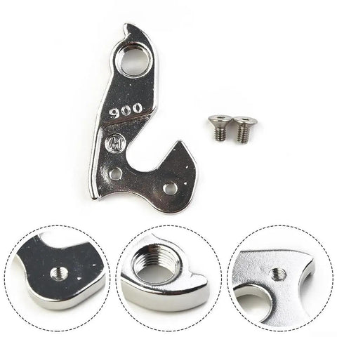 Aluminum Bicycle Derailleur Hanger Replacement For Rear Dropout Easy Install For Most Mountain And Road Bikes Ride Ready Gear Shifts Hassle Free Durable Alloy Frame Mech Adapter For Quick Shifts And Gear Alignment displayed with screws