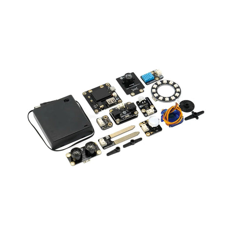 Python Starter Kit for M10 Board (Board Not Included) With 15 Structured STEM Lessons, solderless plug-and-play sensors, lay flat