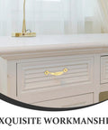 Vintage Zinc Alloy Cabinet Pull Handles 10 Pack for Wardrobes installed on white drawer in rustic setting