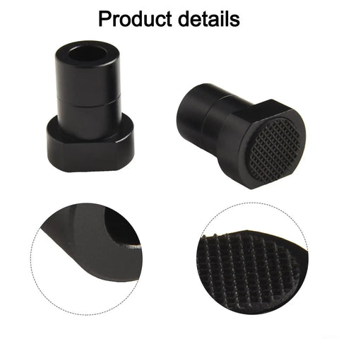 Nail Your Fine Carpentry Dreams With This Dope 8 Pc Aluminum Alloy Bench Dog Pack Heavy Duty Clamps for 19 And 20 Mm Dog Holes, black aluminum bench dogs with textured surfaces.