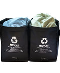 Ultra Large Kitchen Recycle Bins With 29 Gallon Capacity, 4 Pack Trash Sorting Bins And Bags, front view