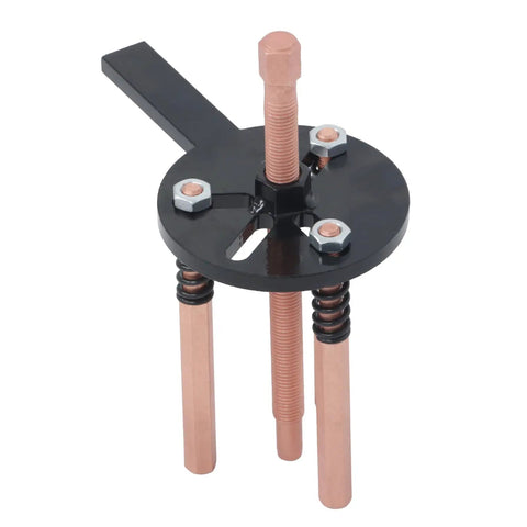 Close-up of a tool from the 36 In 1 Blind Hole Bearing Puller Kit With Inner Outer Bearing Separator Set And Gear Splitter Pull Tool.