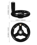 Two Pack Lathe Crank Handle Handwheel Set 4 Inch Rotating Machine Tool Handwheel With Anti Slip Bakelite Grip And Iron Construction