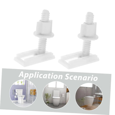 2 Pack Toilet Seat Mounting Bolts And Nuts With Quick Release Plastic Screws for bidet toilet seat fixing showcased with application scenarios
