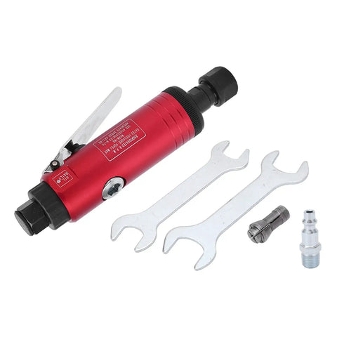 Badass Stainless Steel Air Die Grinder 90 Psi Pneumatic Tool With Adjustable Speed And Turbo Spindle including wrenches and accessories.