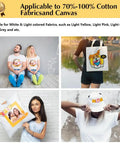 Upgraded Iron On Heat Transfer Paper For T Shirts 20 Sheets 8.5x11 Light Fabric Printable Heat Transfer Vinyl in use on shirts, tote, hat.