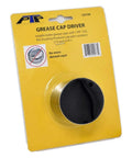 Trailer Axle Grease Cap Installation Kit With Three Size Tools For 1.99 2.45 And 2.72 Inch OD Caps Easy Fit Kit For Truck And Trailer Maintenance Durable Tools For Quick Replacement And Secure Fit packaging showing grease cap driver