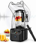 Professional Commercial Blender With Quiet Shield Enclosure 2200W Power Heavy Duty Self Cleaning Unit 80Oz (2.2L) Pitcher Splatter Free Low Noise Blend For Home Parties And Small Businesses