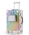 Go To 20 Inch Carry On Luggage With Spinner Wheels And USB Port, Aluminum Frame PC Hard Shell Travel Case, colorful finish