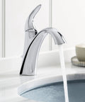 Alteo Single Handle Bathroom Sink Faucet For Single Hole Or Centerset Install, Includes Metal Drain, Polished Chrome Finish