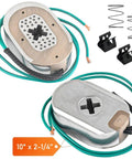 Front view of AuraWINS 10 in x 2-1/4 in electric trailer brake magnet kit with retention clips and coil springs