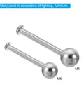 M6x42mm Ball Nuts Knob Hollow Female Thread 304 Stainless Steel Round Blind Hole Screw Cap Cover for Lighting and Machinery Diy