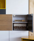 Open cabinet showing Heavy Duty Cabinet Door Magnets For Latch Closures In Kitchen And Bathroom, Cupboard Wardrobe Closet Doors
