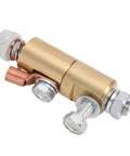 Heavy Duty 500A Brass Welding Ground Clamp With Rotating Device And M10 Hole Diameter showing brass body and copper contact details.