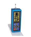 Handheld Digital Roughness Tester Straight Up Delivers Lab Grade Surface Finish Checks For Metal Plastic And Wood With Zero Sweat Portability And Heavy Duty Precision For Pro Inspection Shops Built Different, side view showing digital display.