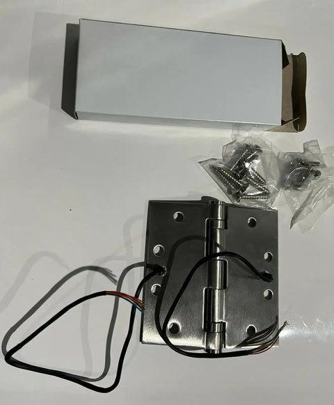 8 Wire Stainless Steel Electrified Hinge For Doors And Gates Heavy Duty Electric Door Hinge with included wires and screws