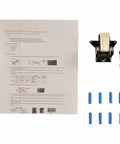 Dishwasher Door Latch Assembly 5304525218 OEM Replacement Part with instructions sheet and connectors.