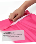 Hand sealing Thickened Waterproof Pink Poly Mailer Bags 17x30cm Bulk Pack Of 100, ideal for shipping documents and goods