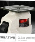 Beefy Heavy Duty Swivel Leveling Casters Wheels Set With Adjustable Feet 4 Pack 60mm Flat Plate Industrial Workbench Castors top view