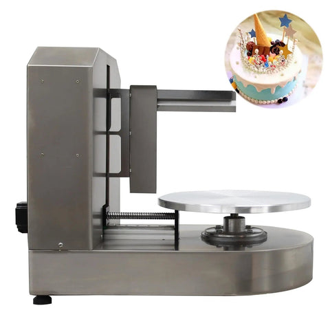 Fully Automatic Cake Decorating Machine Stainless Steel Cream Spreader 4-12 Inch Quiet Turntable 110V 300W for Bakers