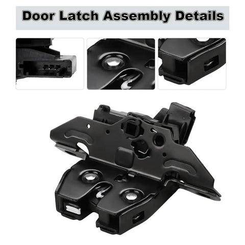 Premium Rear Liftgate Trunk Lock Latch Actuator assembly showing locking mechanism details, fits Buick Encore, Cadillac Escalade, Yukon.