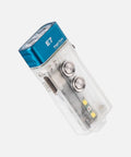 EDC Keychain Flashlight With USB C Rechargeable Power 4000K Warm White 95 Plus CRI Up To 500 Lumens Glow In The Dark Blue Shell