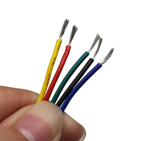 30 AWG Tinned Copper Hookup Wire Kit With Stranded Flexible PVC Insulated Cables In 10 Colors For Breadboards And DIY Electronics close-up