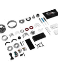 Parts layout for Aircraft Turbofan Engine Model Kit in Aluminum And Zinc Alloy 1 To 12 Scale Motor Driven For Adults
