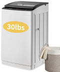 Slick 30 Lbs Fully Automatic Portable Washing Machine With Integrated Drain Pump showing 30lbs capacity in compact design.