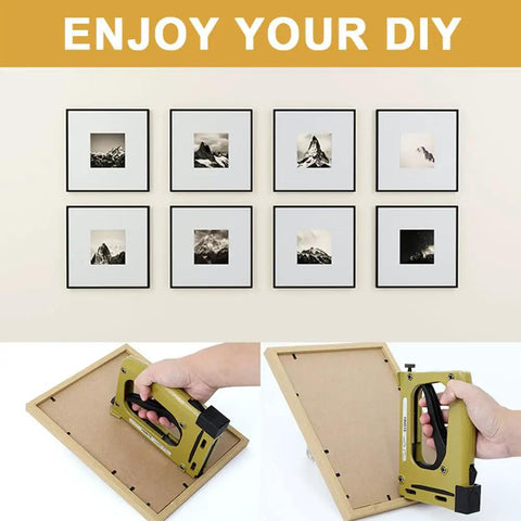 Pro Grade Point Driver For Picture Framing With 1000 Points used on frame, ideal for artists and DIYers, durable tungsten steel alloy.