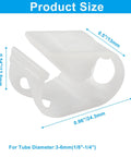 Pack Of 5 Plastic 1/8 To 1/4 Inch Tubing Hose Clamps For No-Fuss Adjustable Flow Control In The Lab, white clamp dimensions