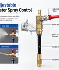 Wet Cut Dust Control Kit For Angle Grinders With Water Sprayer, Direct Precise Spray To The Cut Point, Dramatically Reducing Dust While Cutting Tile Marble Stone Brick And Concrete, Dual Action Blade Cool. Adjustable brass water spray valve with hose and clamp bracket