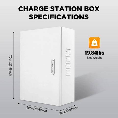 Top Tier Outdoor EV Charger Wall Box With Combo Lock Weather Shield Covers Tesla Byd And Xiaopeng EV Systems dimensions 70x50x25cm
