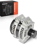 Image of Alternator Drop In Replacement For Chrysler Pacifica Voyager And Ram ProMaster 1500 2500 3500 2022 2023 2024 2025 3 6L V6 12V 220A With 6 Groove Pulley CW, showing front view with box packaging.