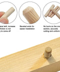 100 Pcs Wooden Dowels Set With 50 M6 And 50 M8 Fluted Dowels For Crafts Furniture DIY Woodworking 6mm 8mm close-up details