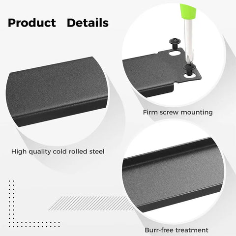 Plug And Play 5 Pack 1U Blank Panels Premium Steel Rack Mount Filler Plates showing screw mounting and burr-free edges.