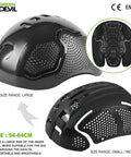 Ultra Lightweight Safety Bump Cap With Breathable Baseball Cap Style Head Protection For Men And Women, Comfortable All Day Wear, Hard Hat Alternative. Features detailed design showing large and small sizes, with ventilation for comfort.